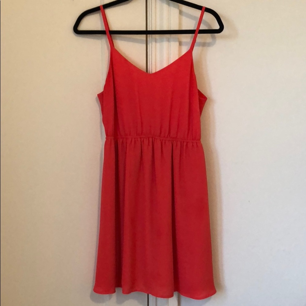 Aqua neon pink summer dress